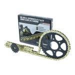 Kit Arrastre Ns 200 Cadena Dorada Reforzado Fire Parts