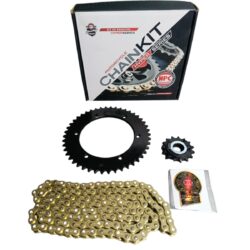 Kit Arrastre Xtz 250 Npc Cadena Dorada Reforzada
