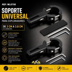 Soporte Universal para Exploradoras – Defensas Tubulares 2 a 3.8 cm (PAR)